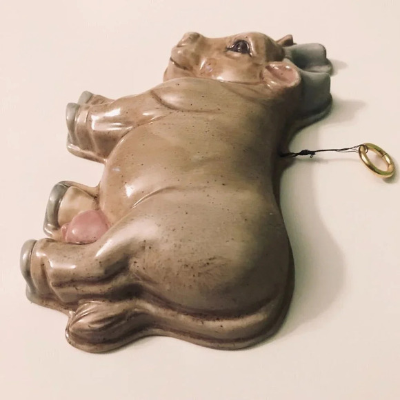 Vintage Hand Made Ceramic  Cow Wall Hanging Kitchen Decor - Picture 5 of 16